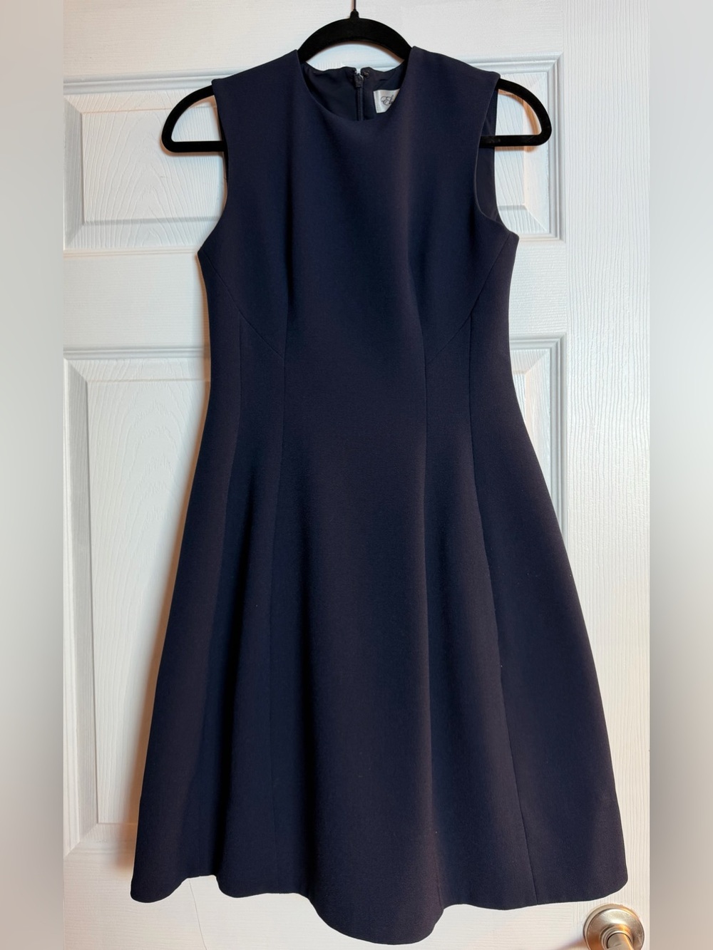 Eliza J Navy Sleeveless Fit-and-Flare Midi Dress